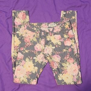 Floral jeans